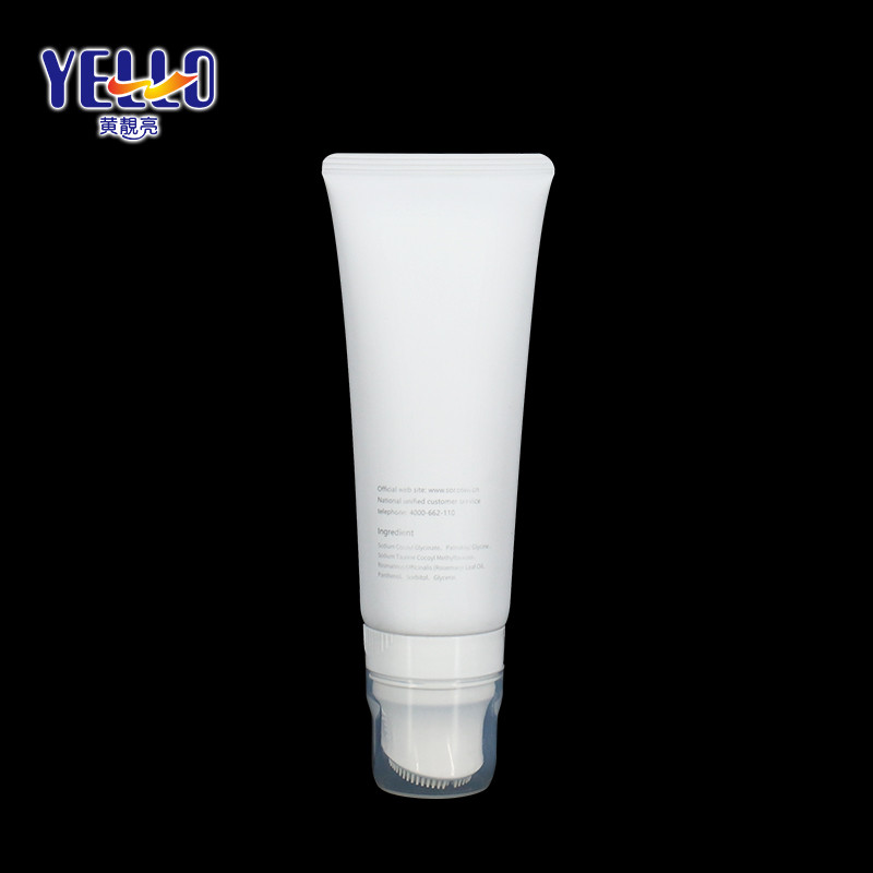 Download 100ml Plastic Soft Squeeze White Matte Cosmetic Lotion Tube With Brush