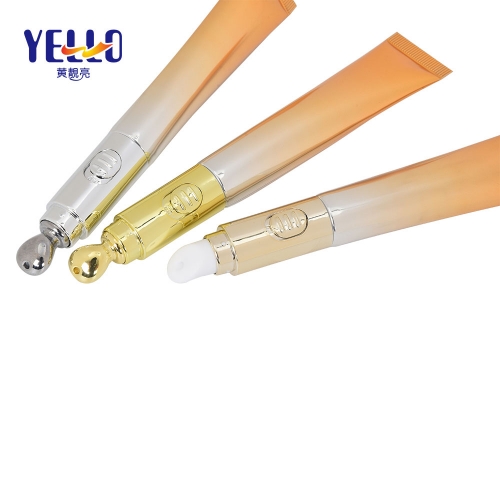 laminated cosmetic tube with massage applicator